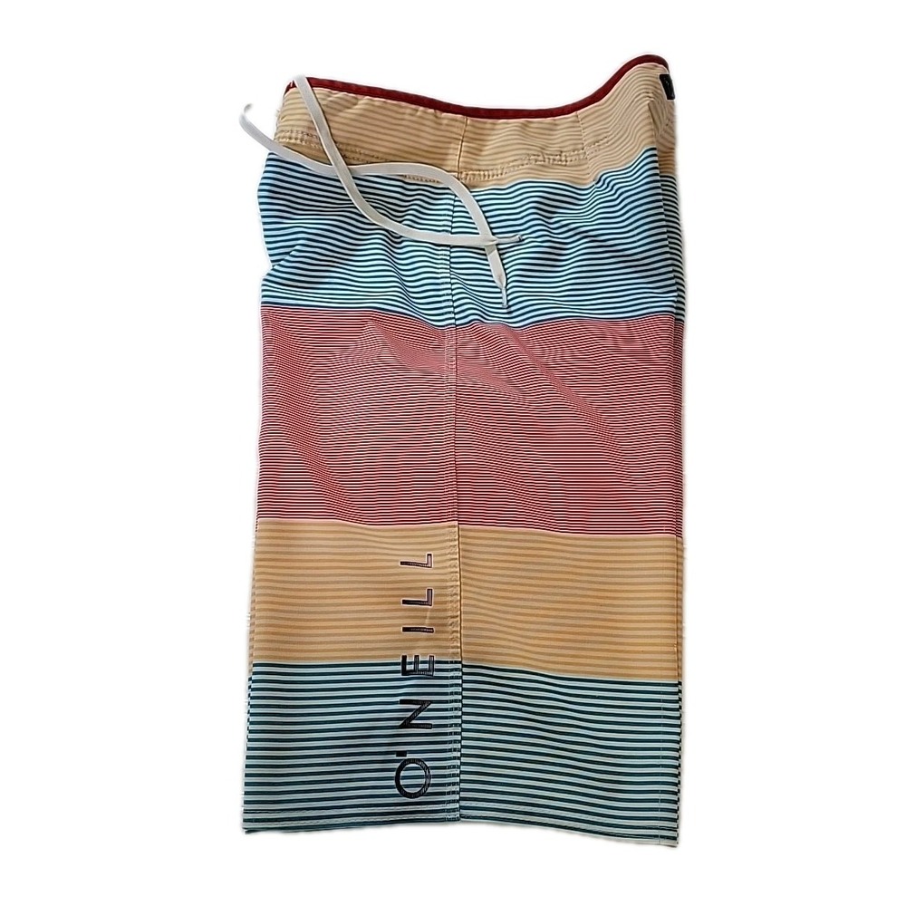 O'Neill Board Shorts‎ Men's 28 Striped Colorblock Surfer Swim Beach Activewear